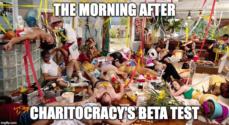 The morning after Charitocracy's beta test