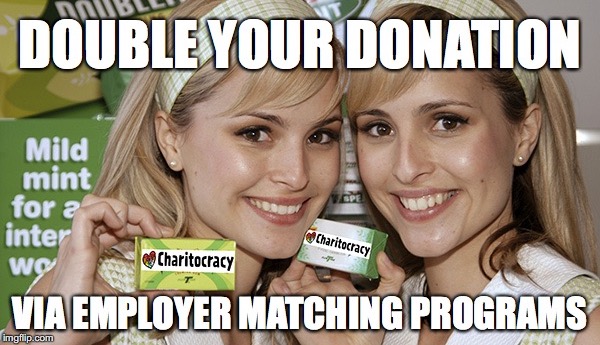 Double your donation via employer matching programs