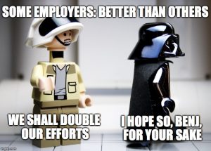 Some employers: better than others